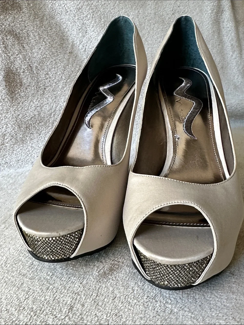 Nina Women’s Peep-Toe Wedge Heels